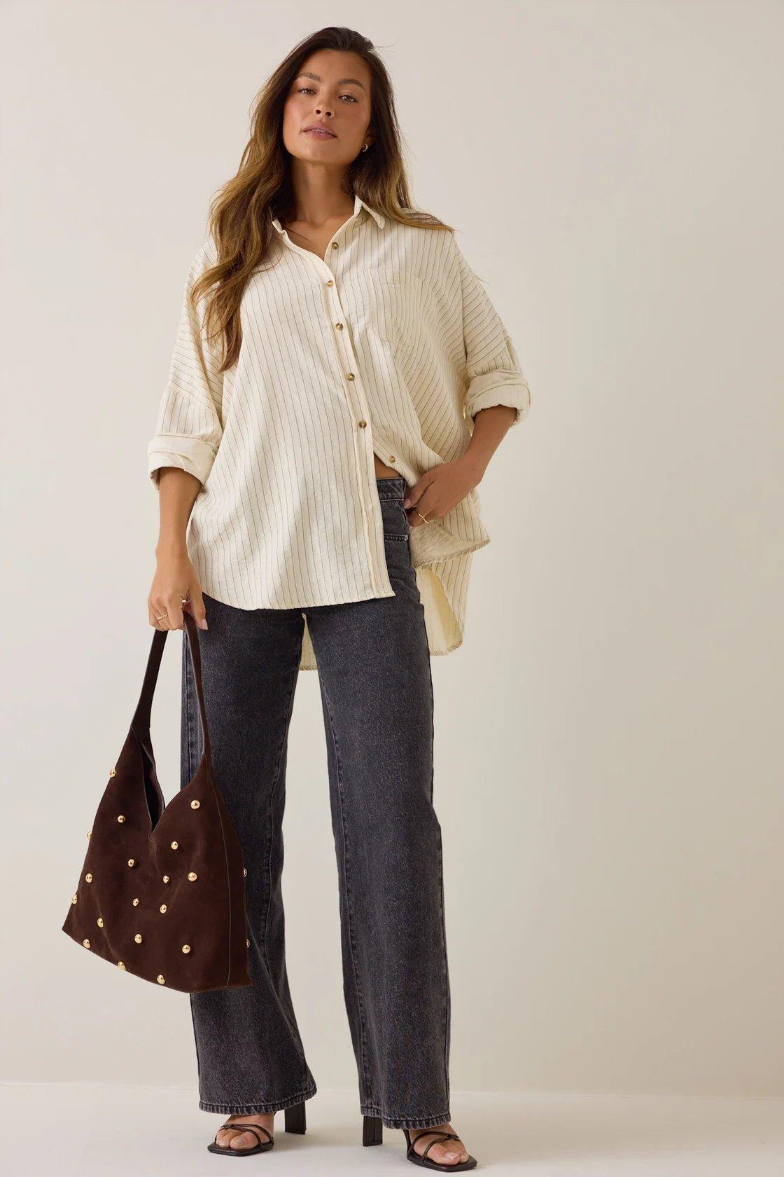 black washed straight leg jeans