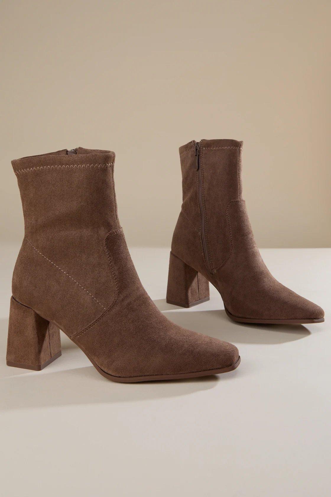 brown ankle boots