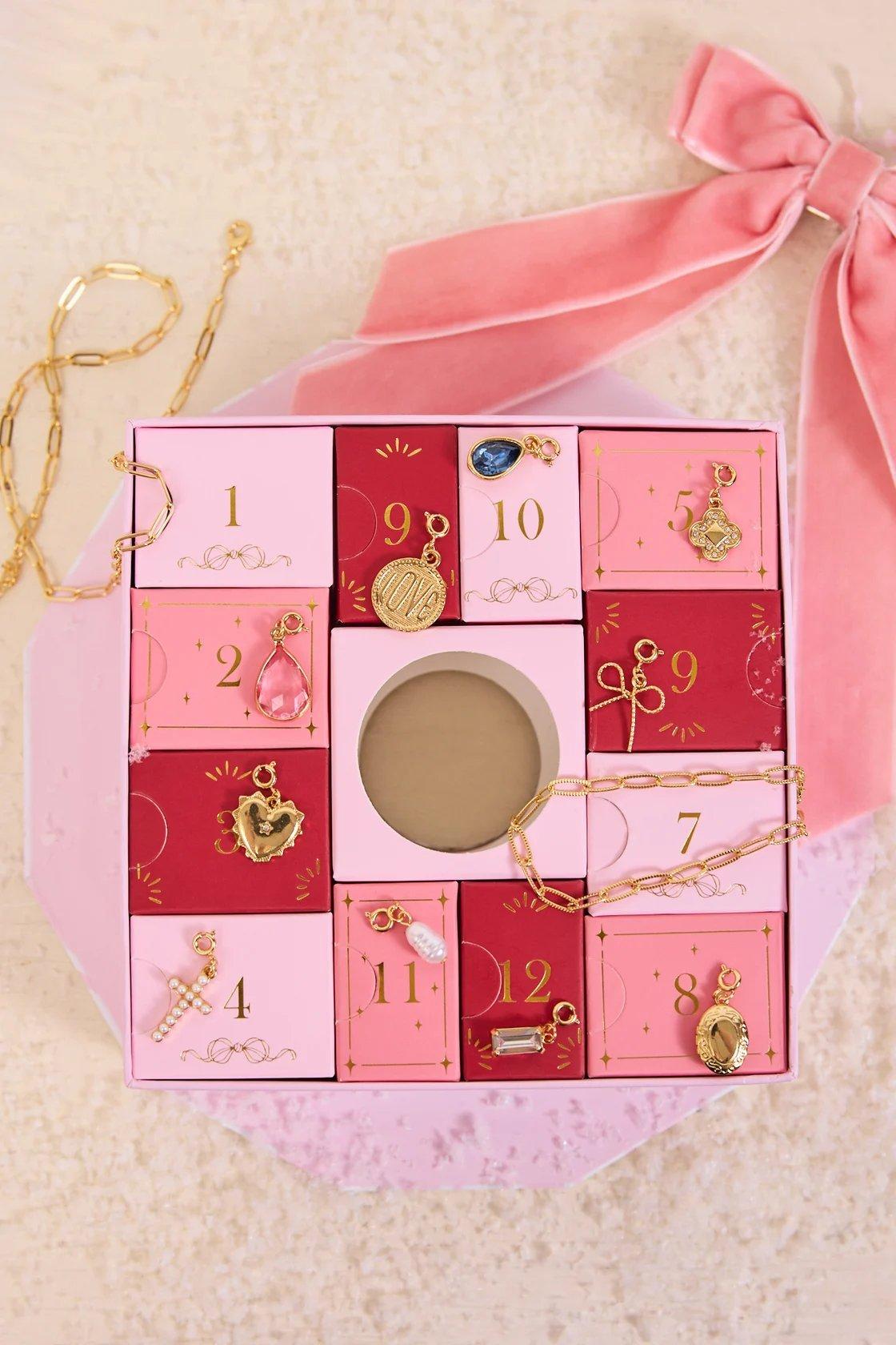 12 days of charms jewelry wreath advent calendar