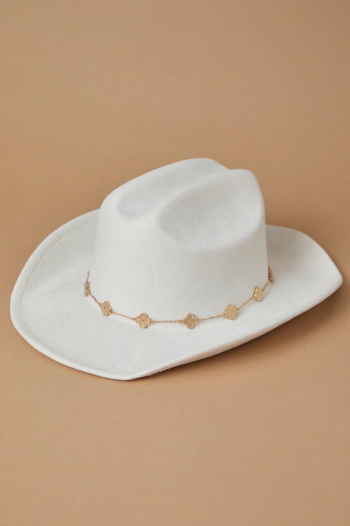 ivory white cowgirl hat