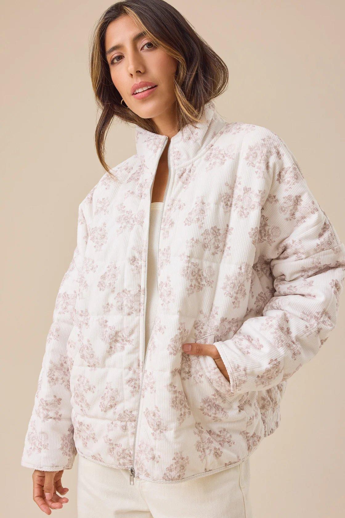 Elly Corduroy Toile Jacket