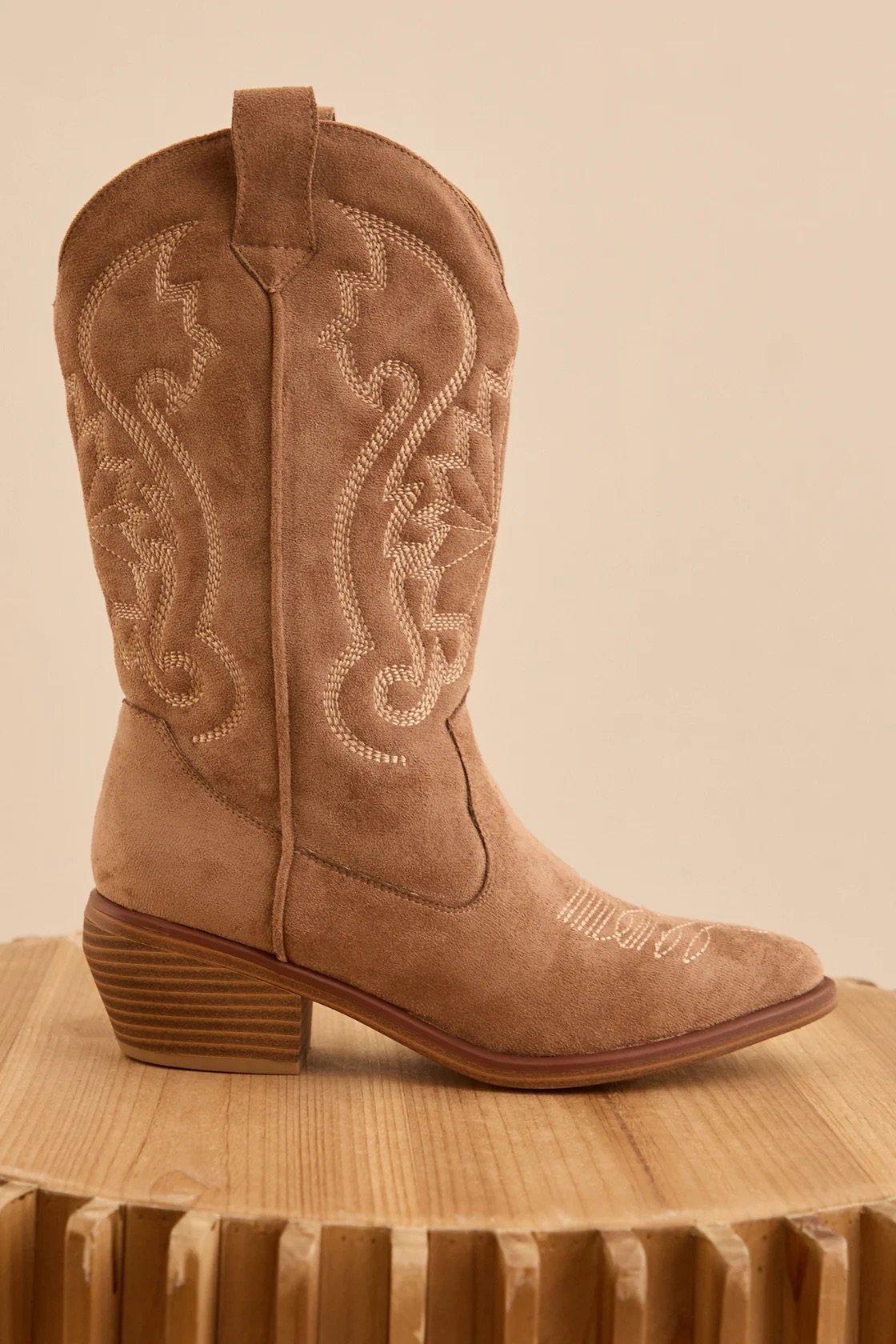 brown western boots