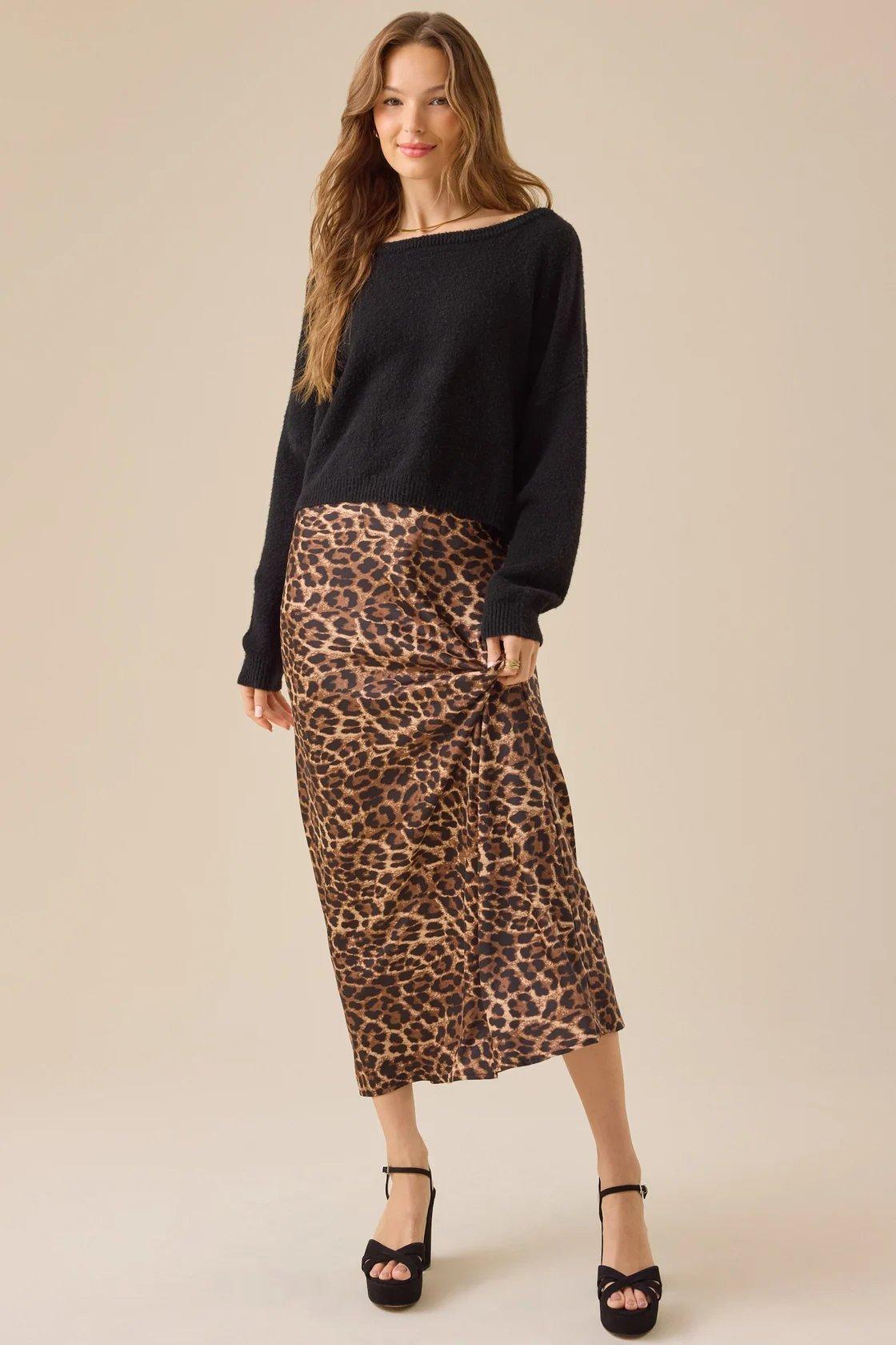 black boat neck sweater