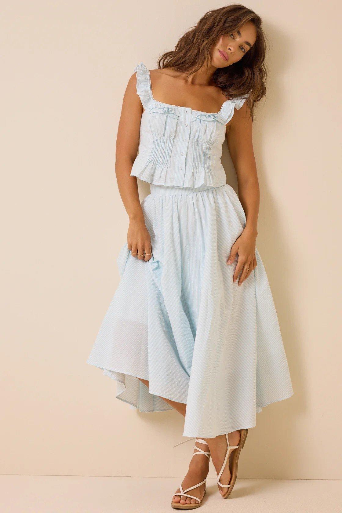 Flowy maxi skirt set