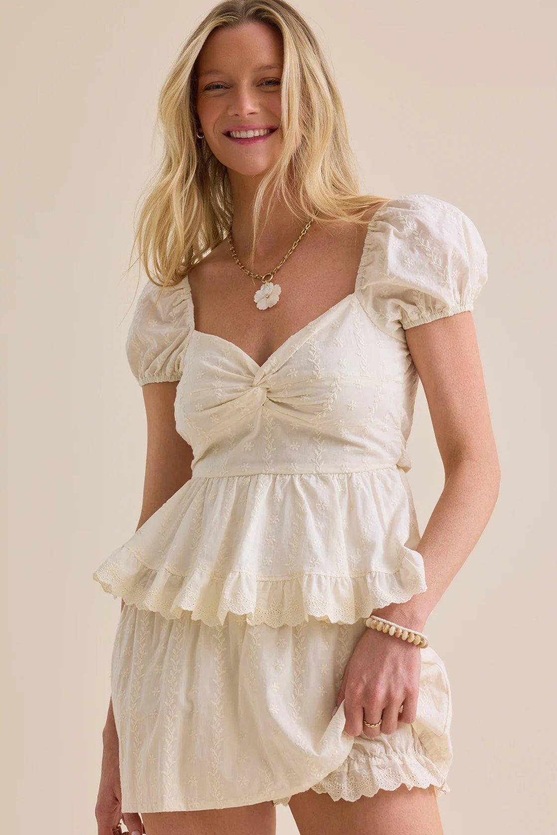 ivory bloomer shorts