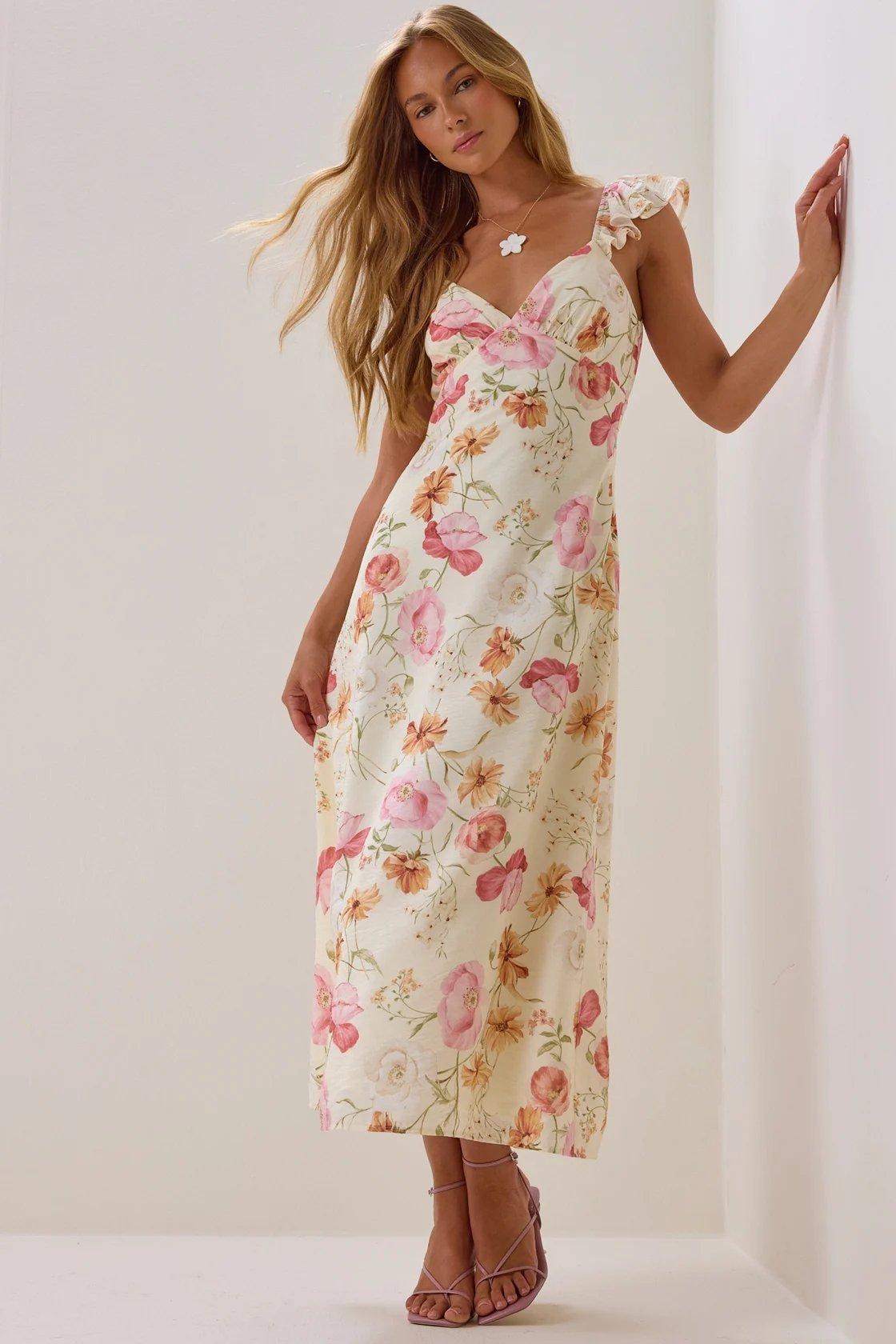 floral maxi skirt