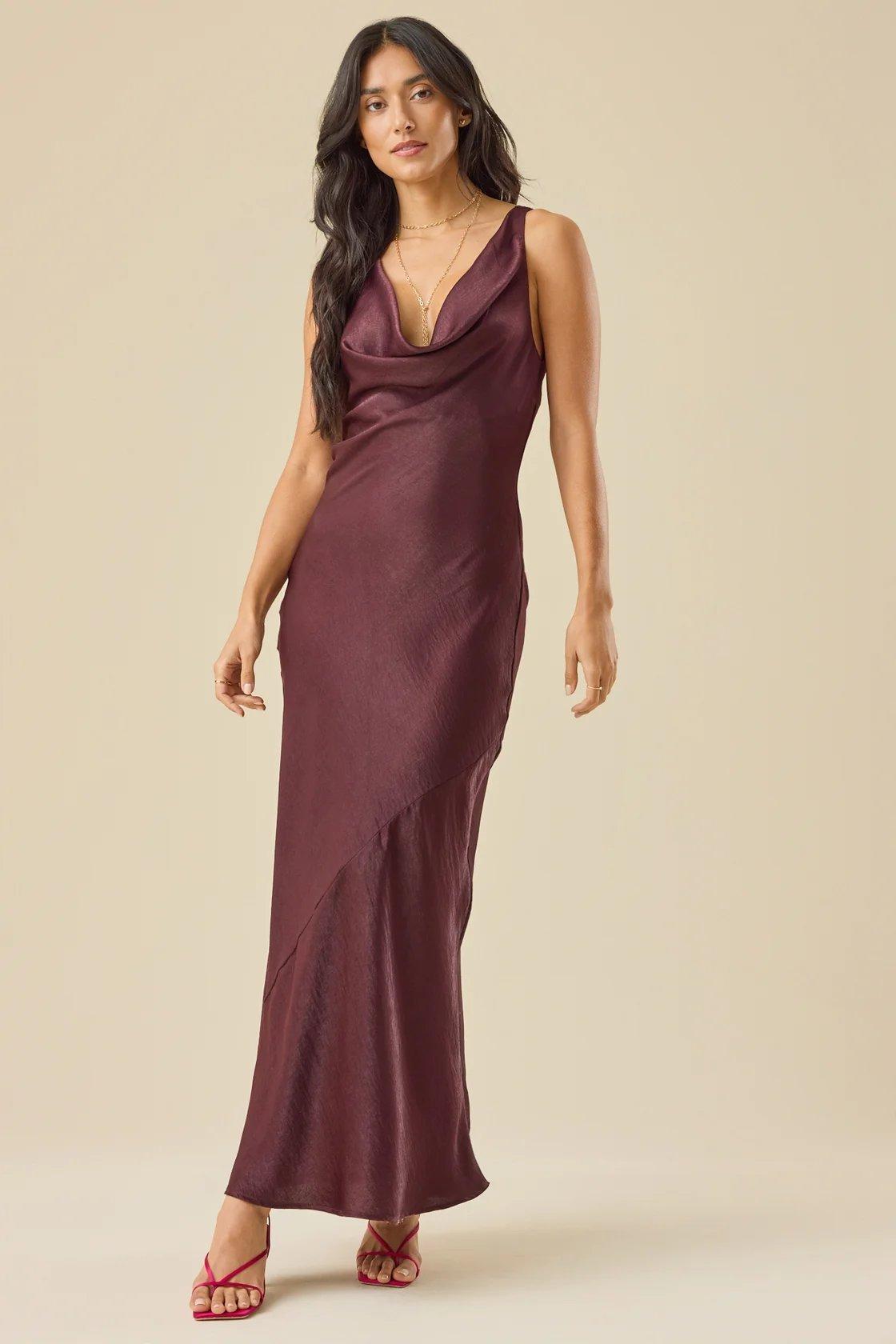 dark purple maxi dress