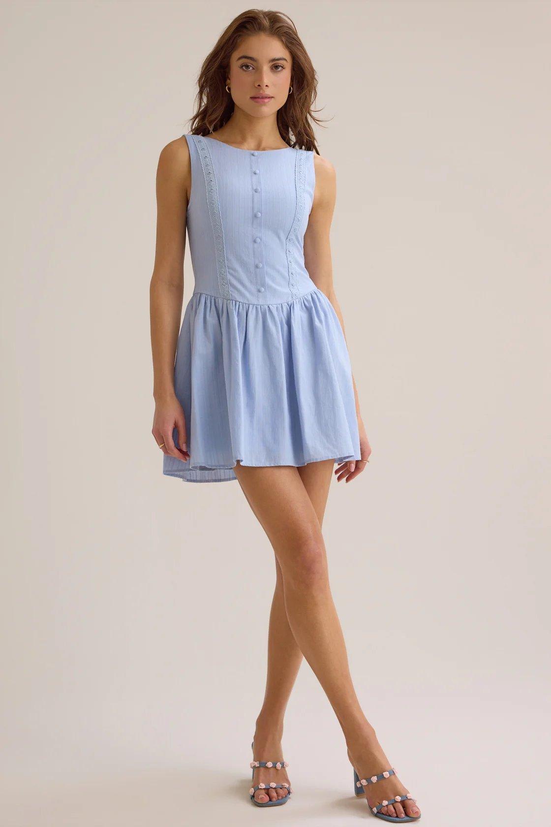 light blue mini dress