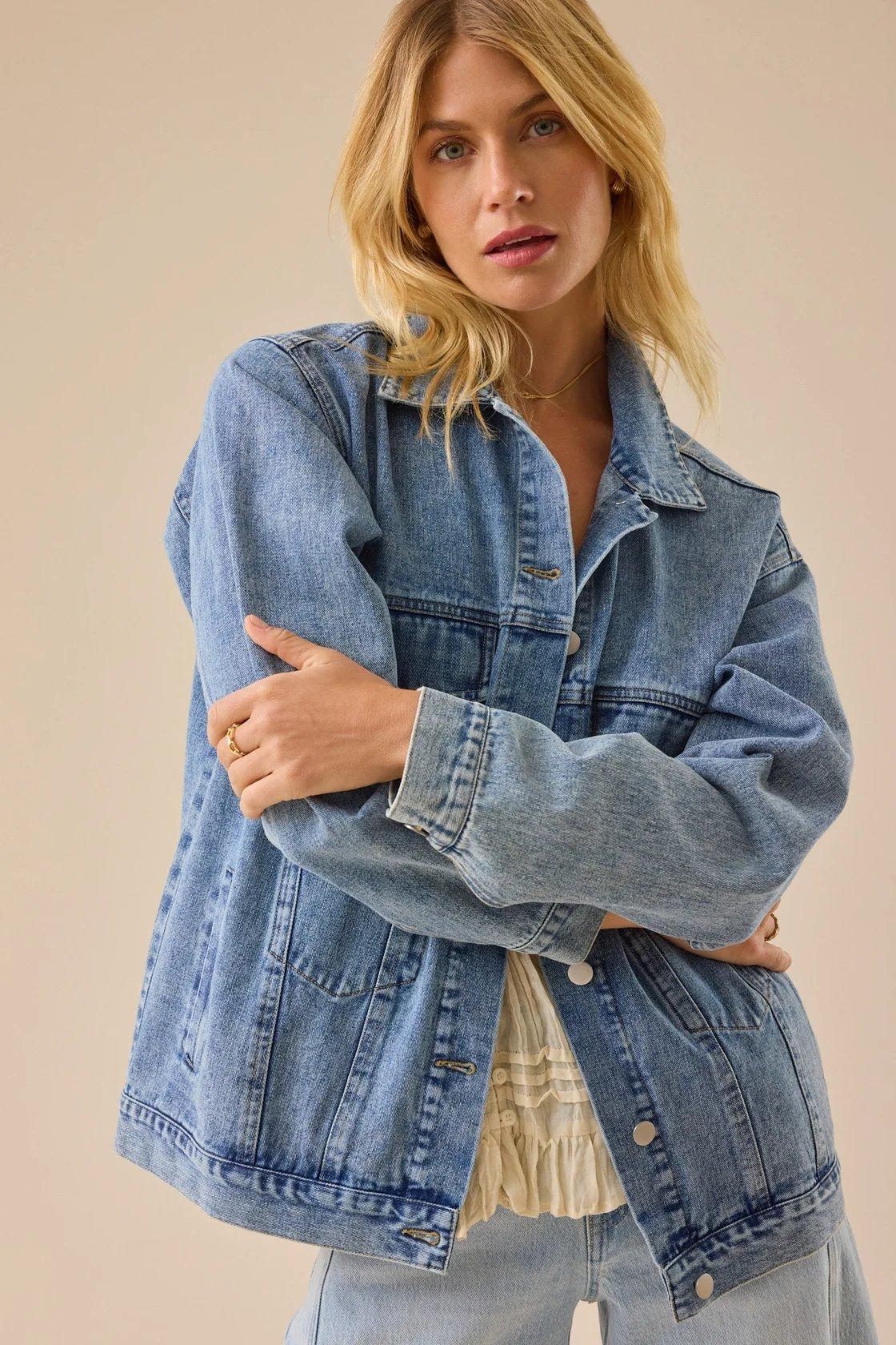 blue denim jacket