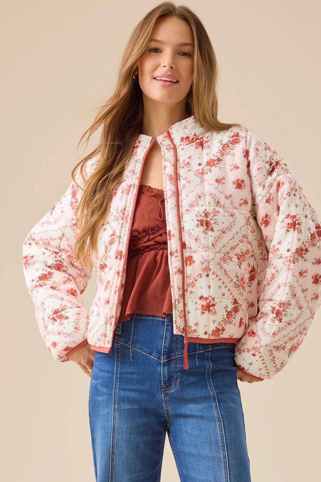 Lara Floral Quilted Jacket