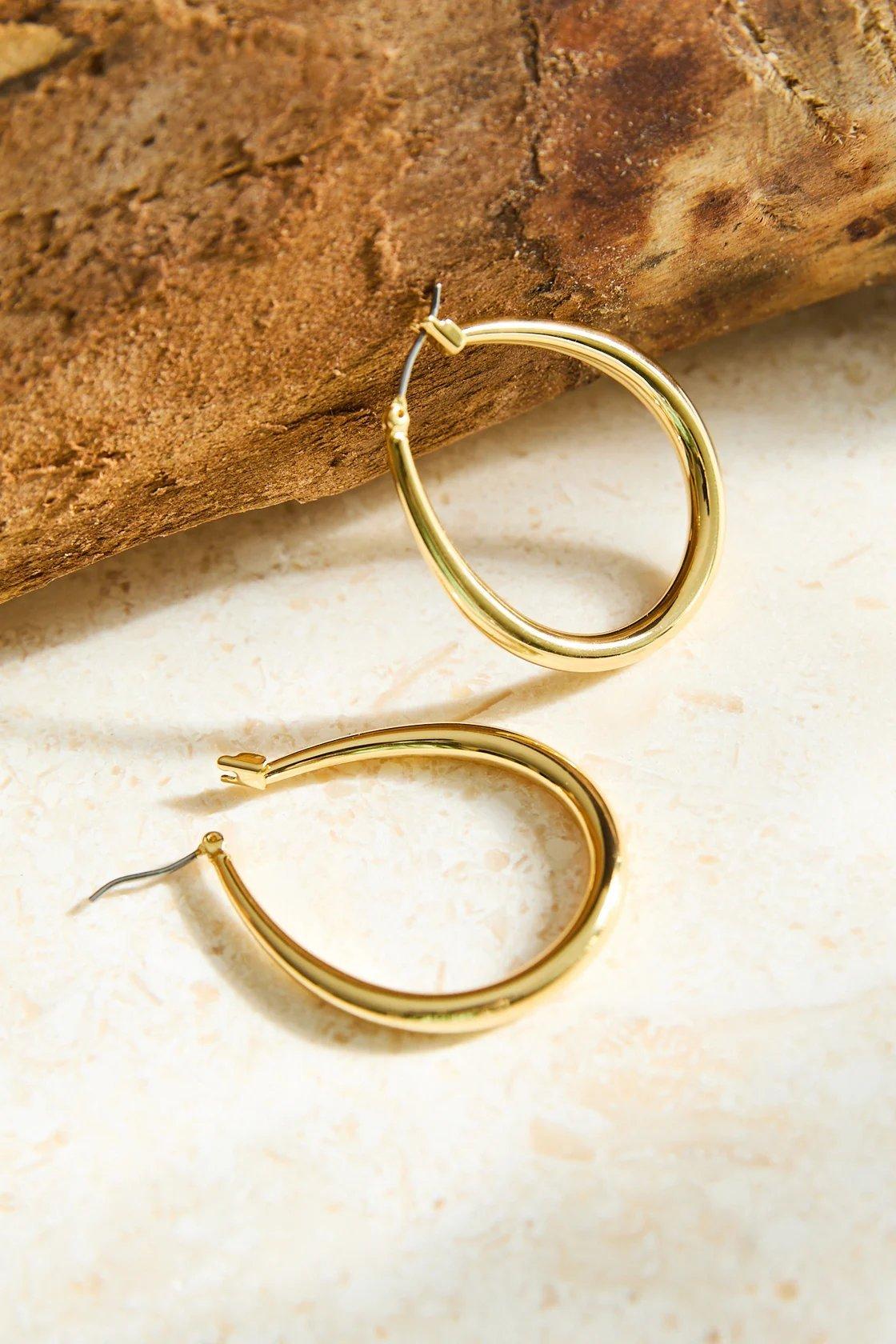 18k gold dipped hoop earrings