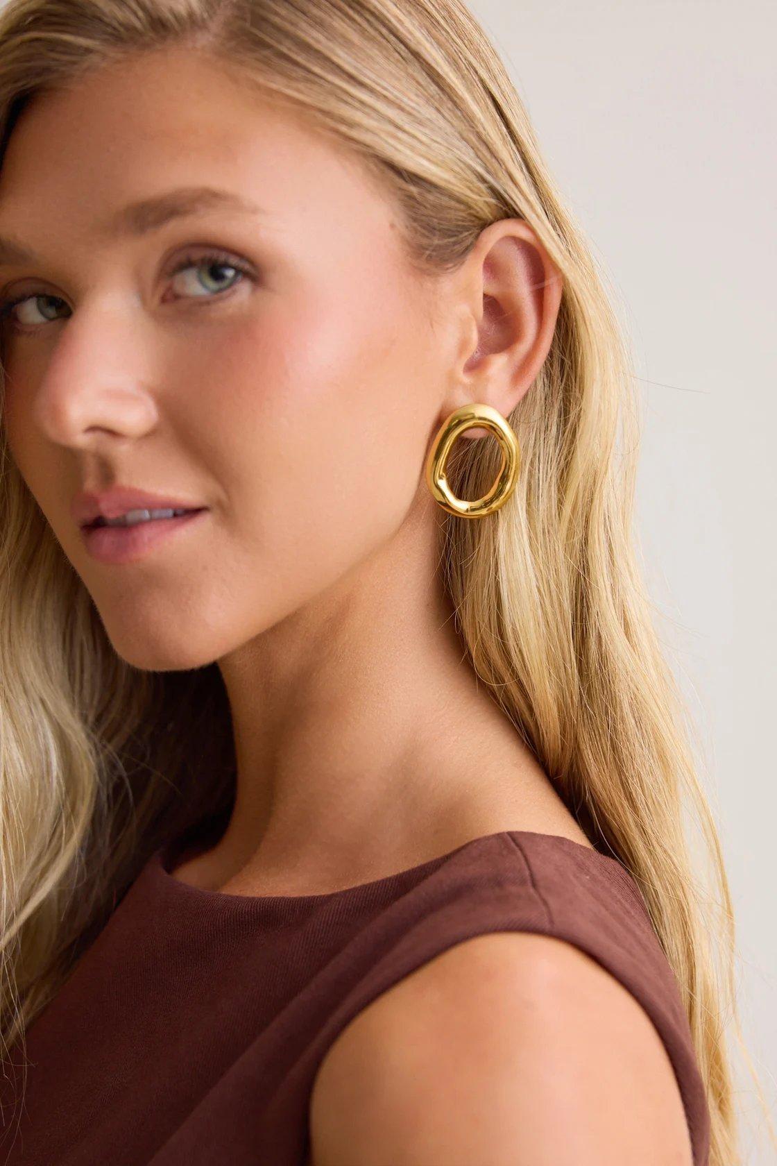 gold hoop earrings