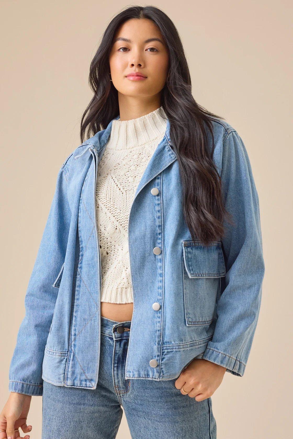 light blue denim jacket