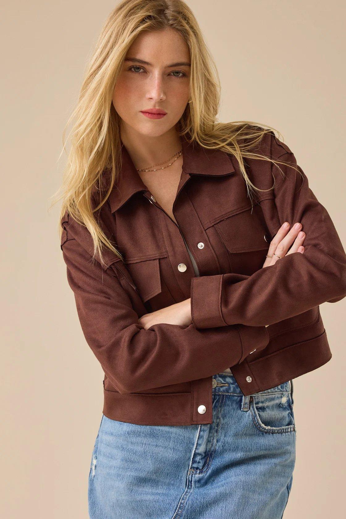 Halsie Suede Jacket