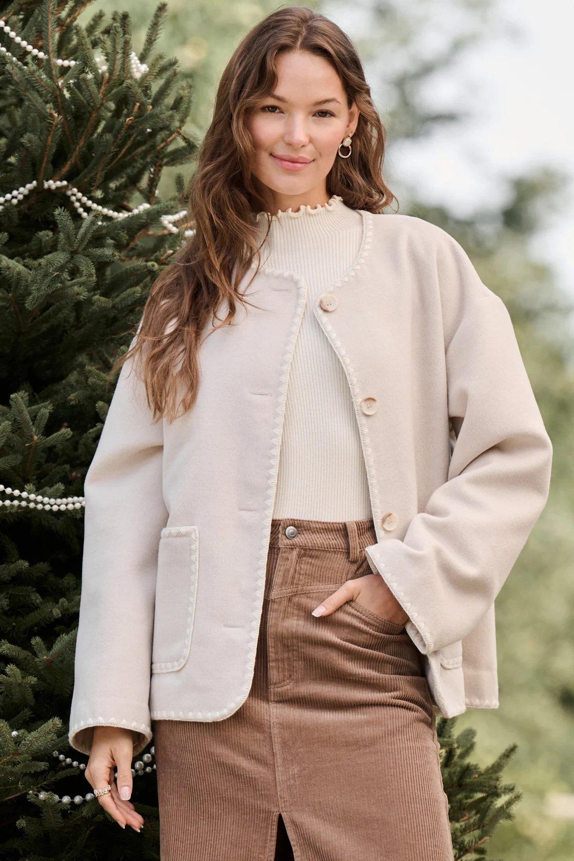 ivory wool jacket