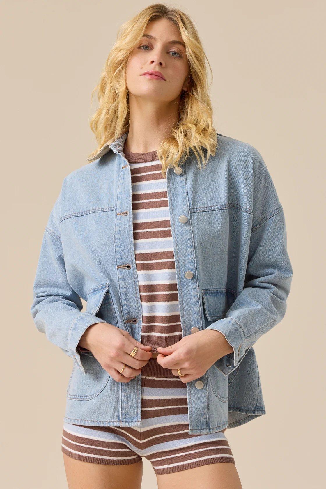 light wash denim jacket