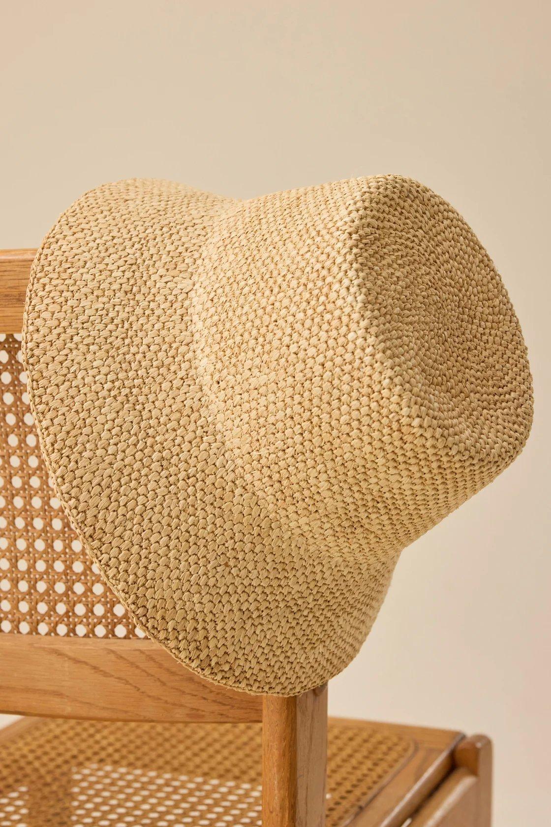 woven straw bucket hat