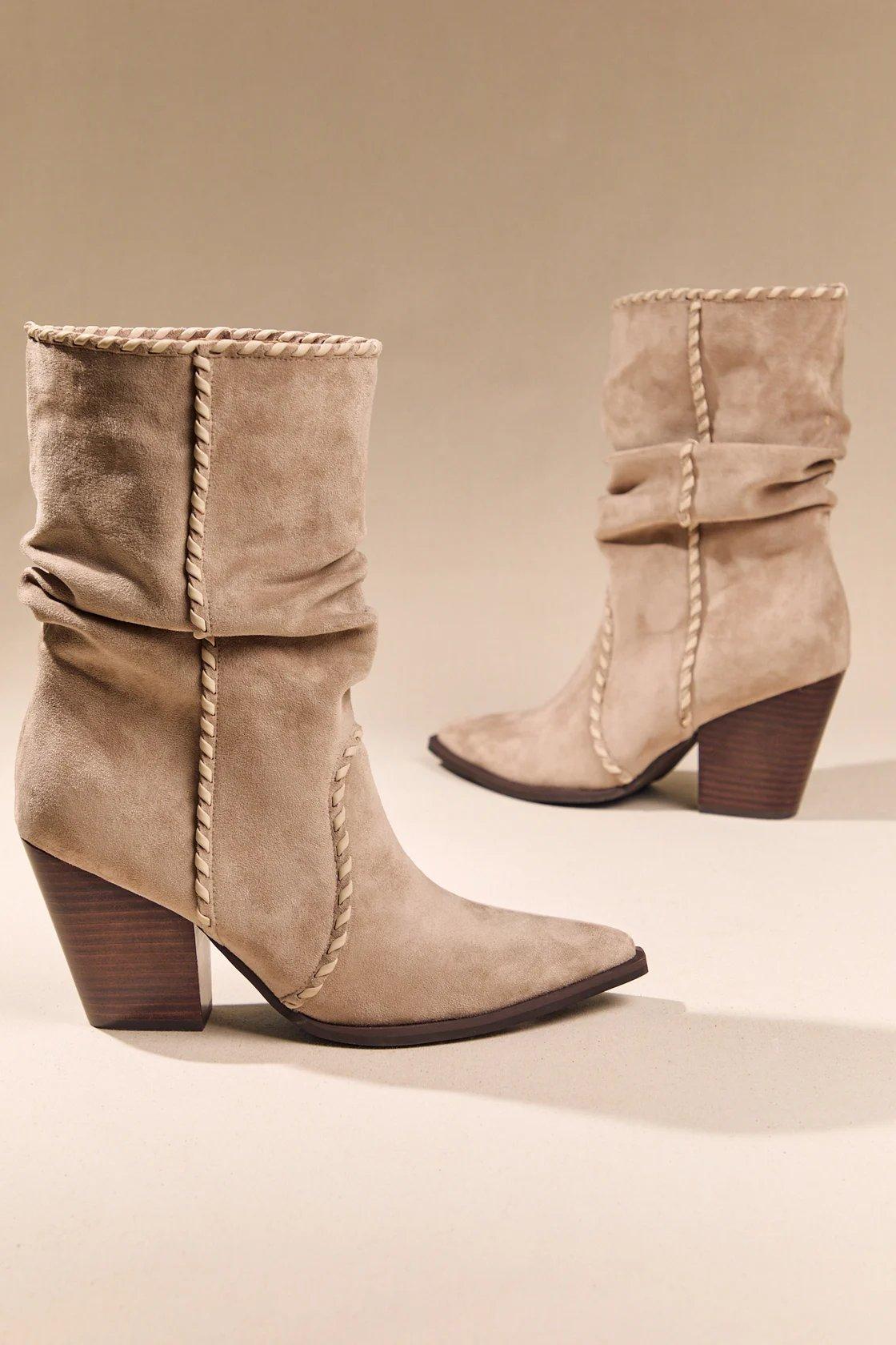 beige short boots