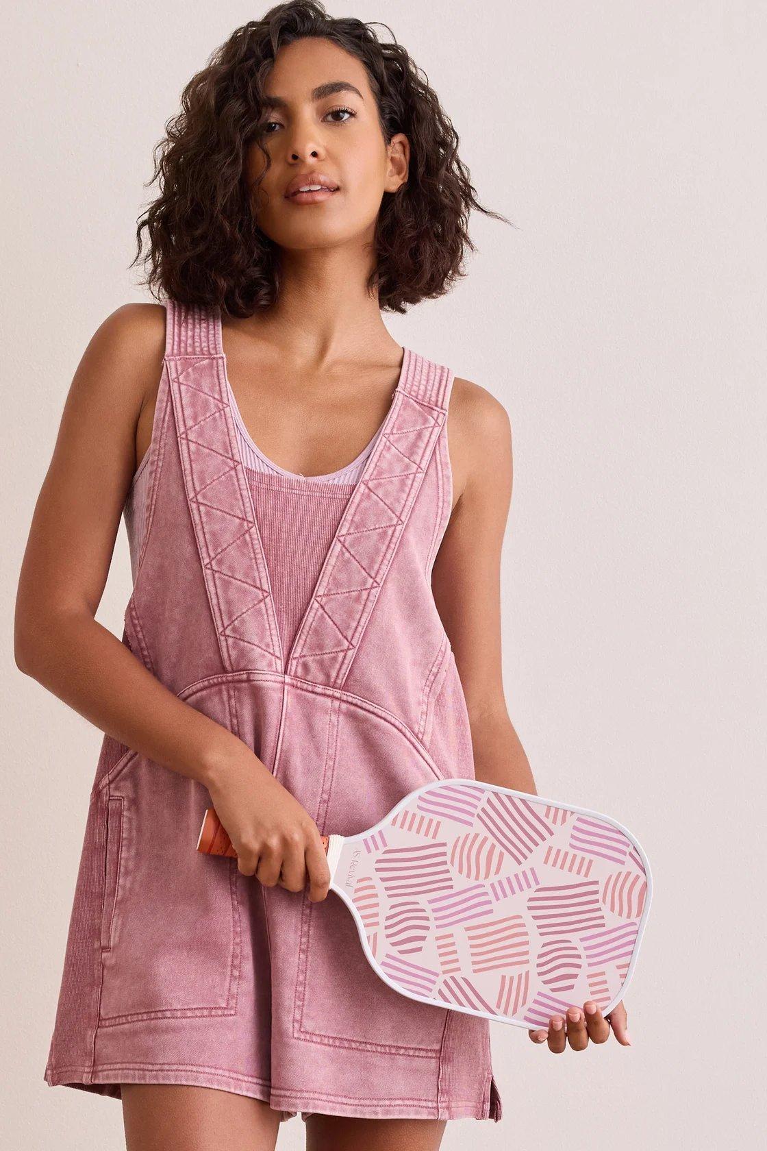 light berry colored athletic romper