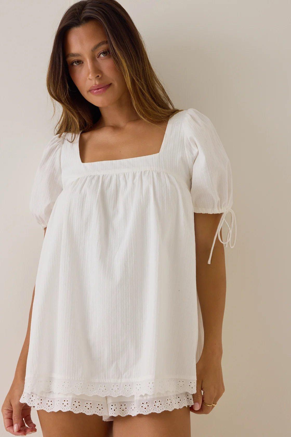 white babydoll romper