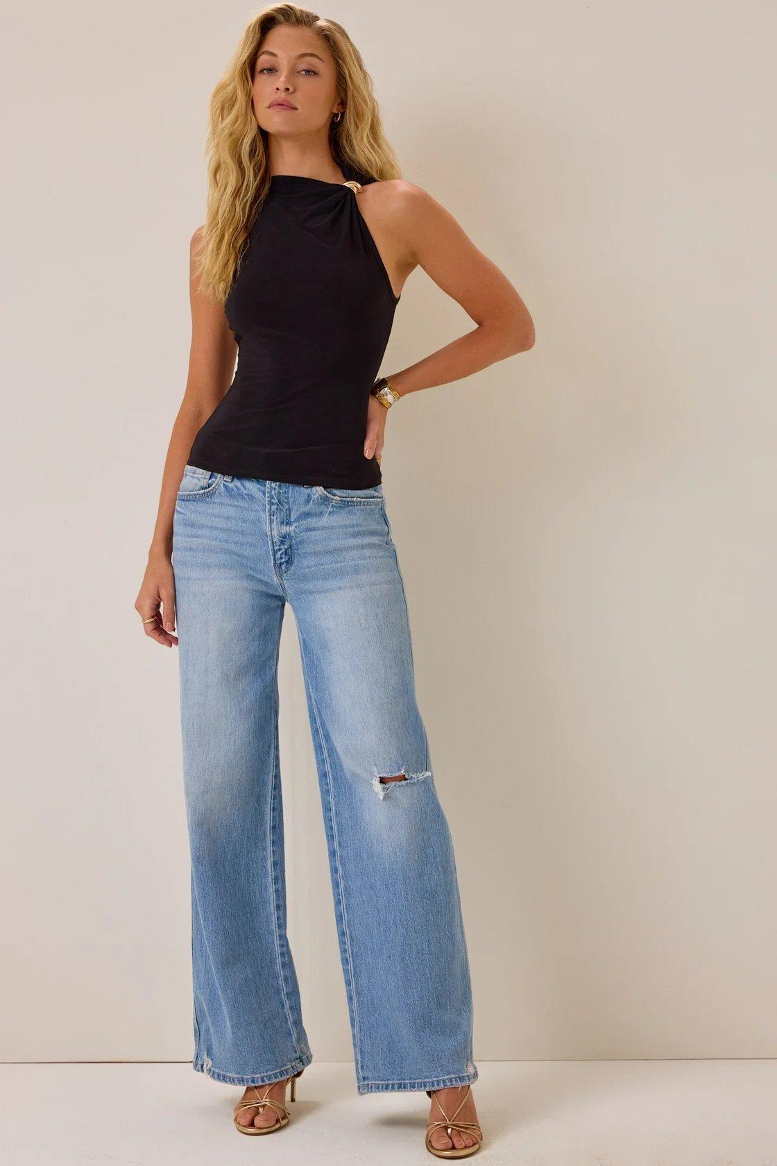 black high neck top