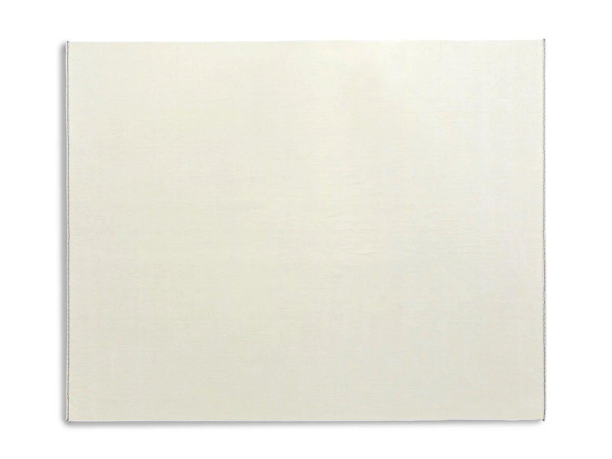 White hand loomed rug