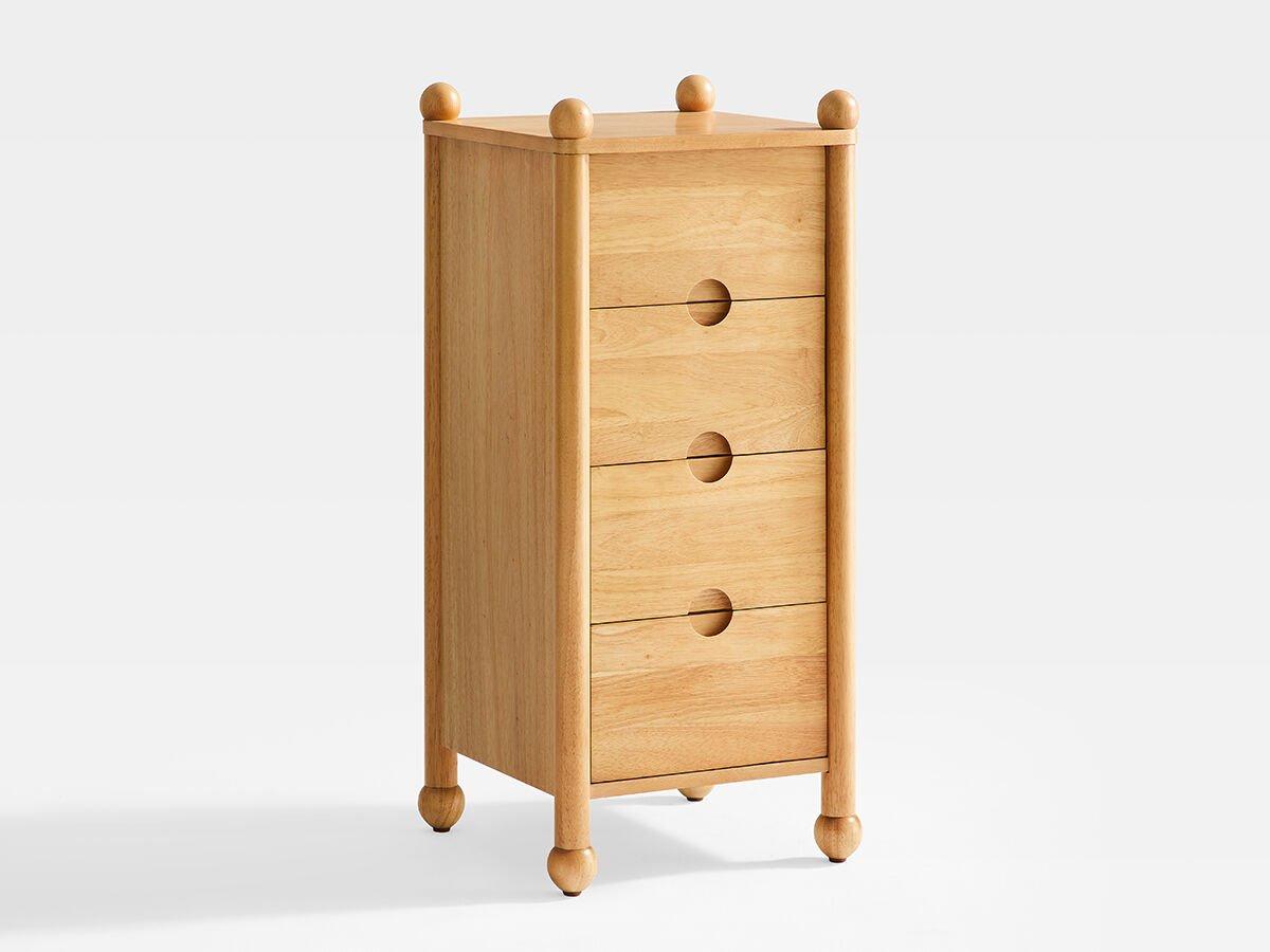 natural wood nightstand