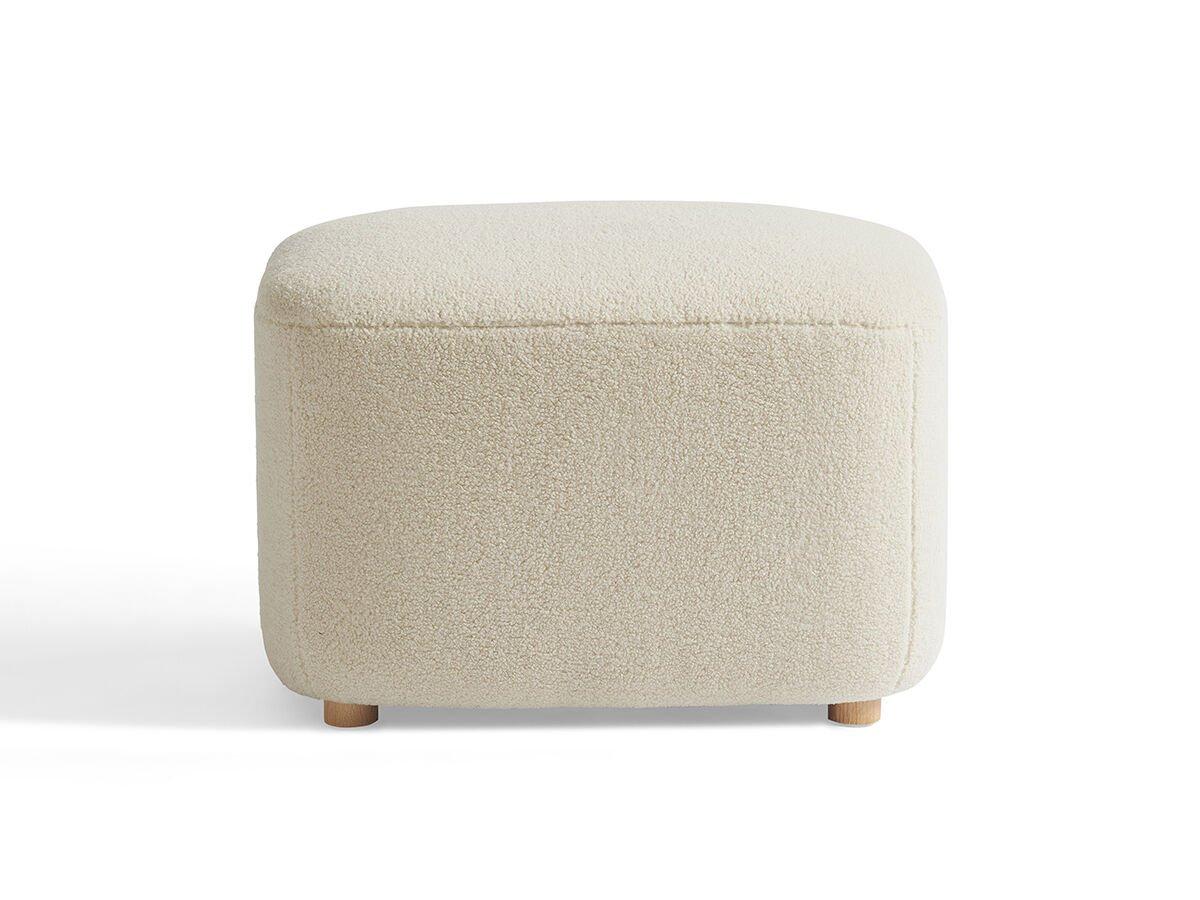 white upholstered ottoman