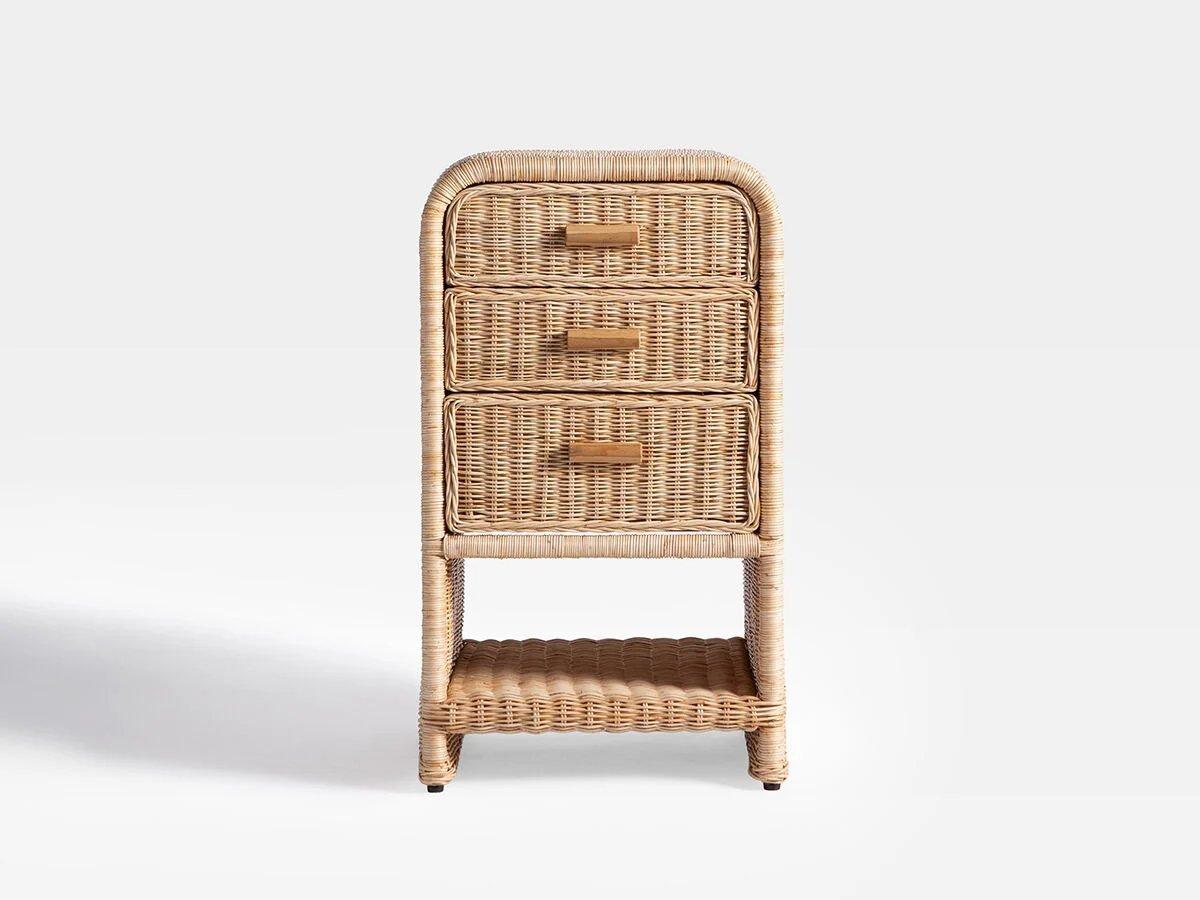 tall woven nightstand