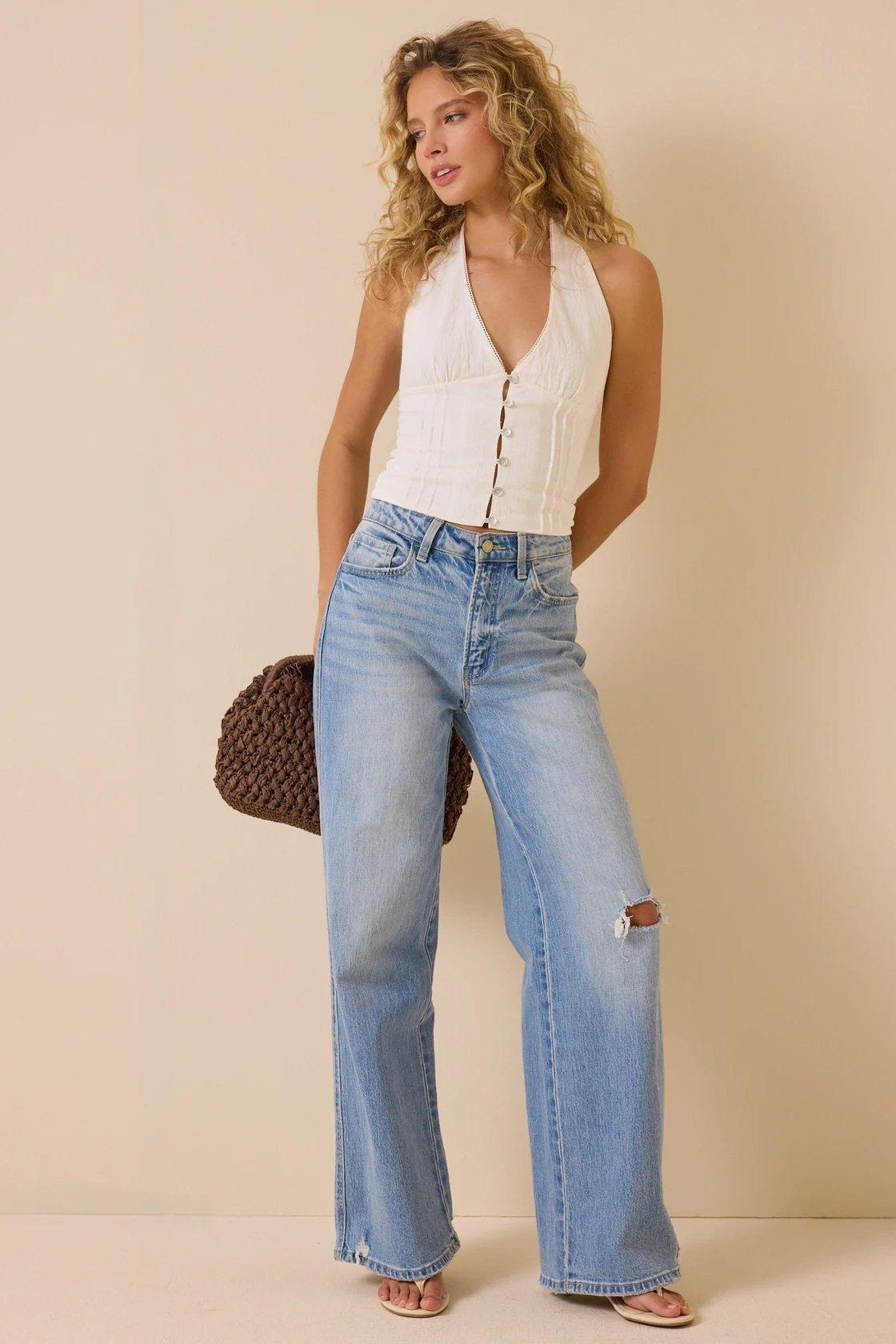 white halter tank