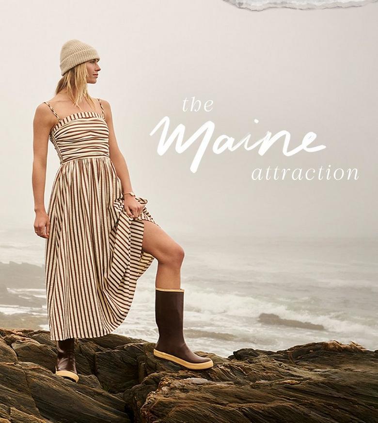 Girl wearing a brown and white striped maxi dress