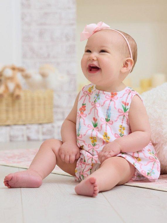 baby girl wearing a floral set