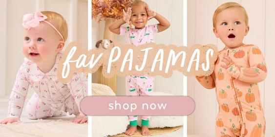 3 little girls wearing a variety of pajama styles