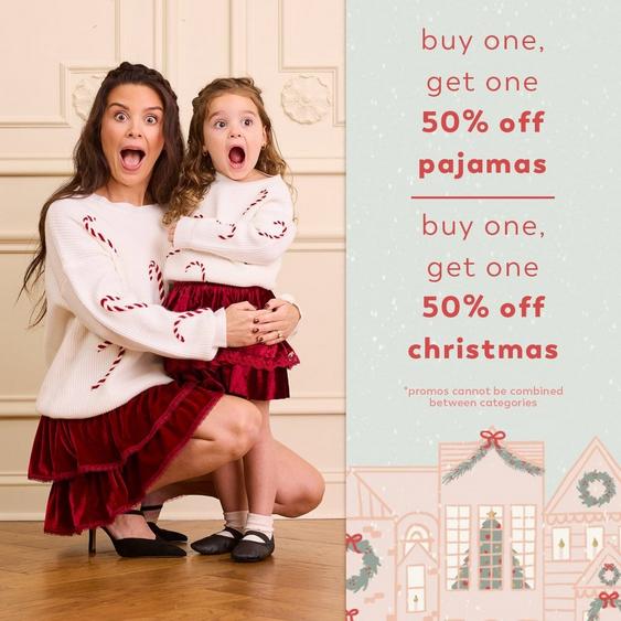 Shop BOGO 50% off Pajamas and BOGO 50% off Christmas