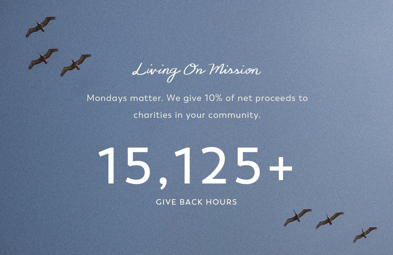 We give 10% of net proceeds to charities in your community