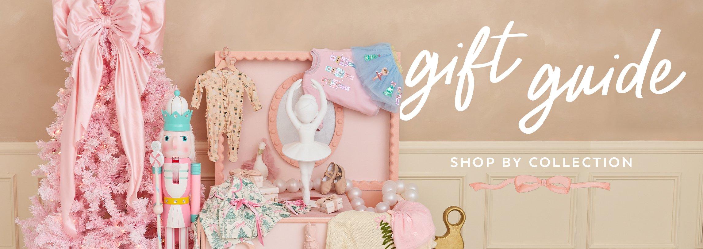 Various Christmas gifts including pajamas and sets