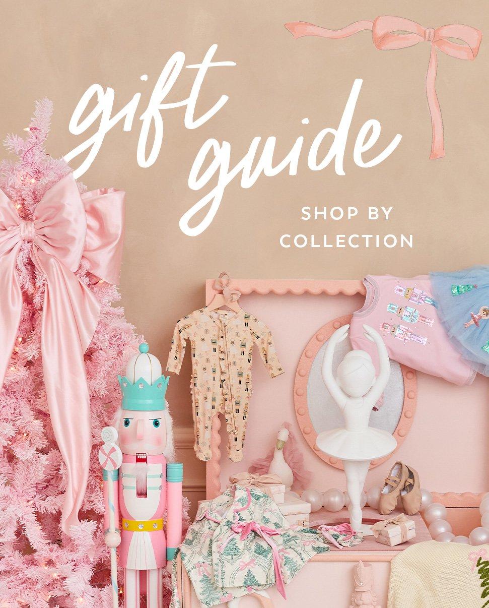 Various Christmas gifts including pajamas and sets