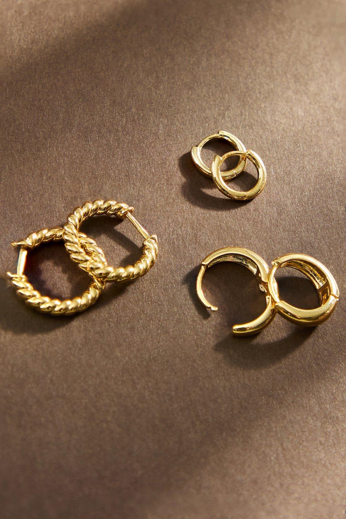 golden twist earrings