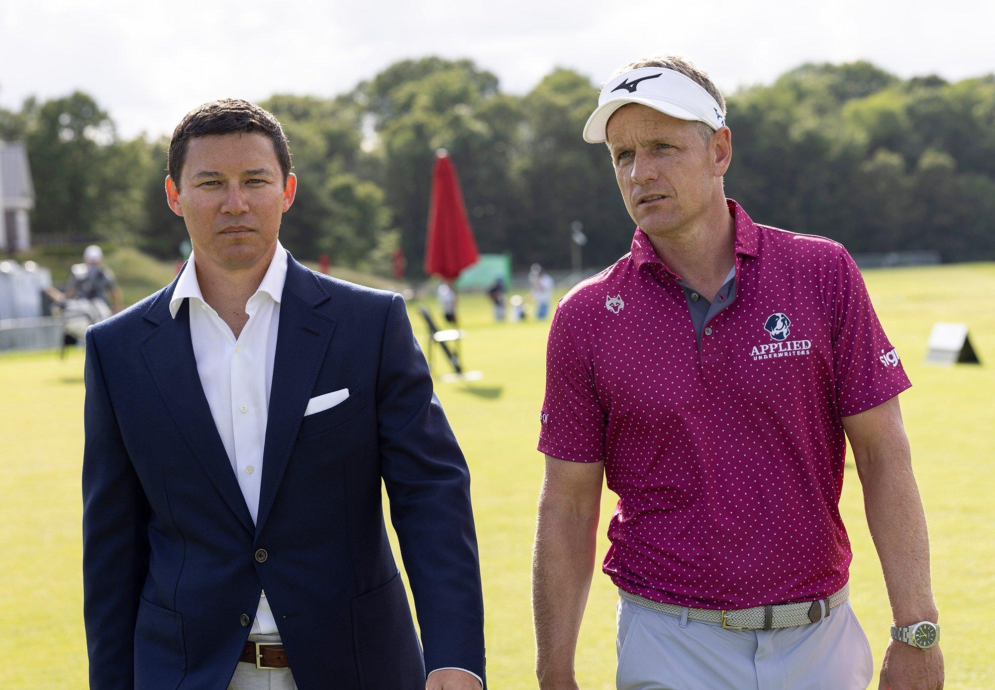 Jamie Sahara with Luke Donald, 2023 European Ryder Cup Captain_