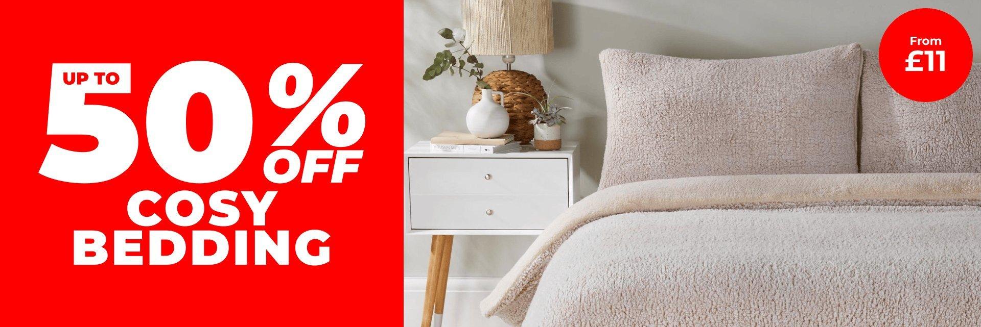 Up To 50% Off Cosy Bedding