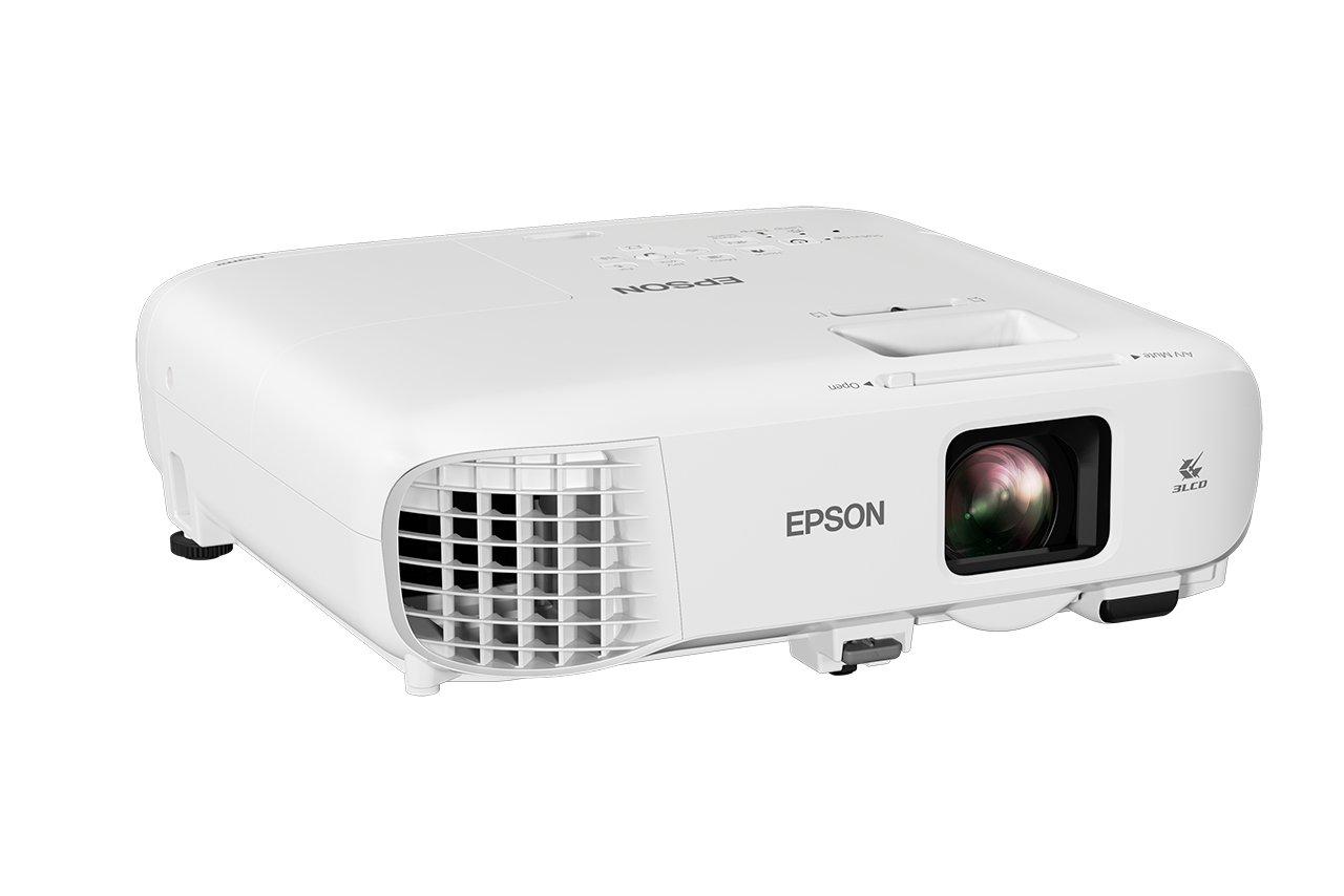 Epson PowerLite E20 LCD Projector 43 White 1024 x 768 Front Ceiling Rear  6000 Hour Normal Mode 12000 Hour Economy Mode XGA 150001 3400 lm HDMI USB -  Office Depot