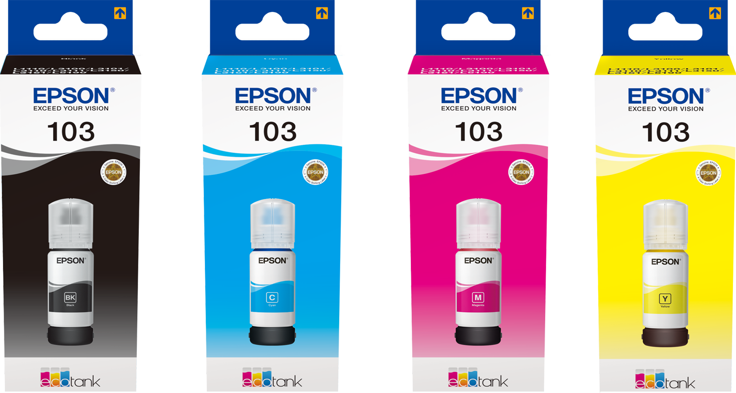 Epson 103 Noir - Bouteille d'encre Epson EcoTank d'origine