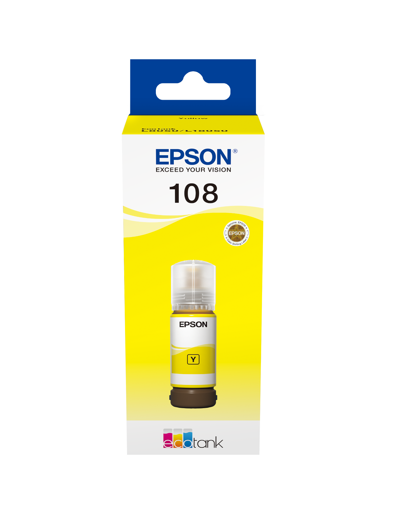 108 EcoTank Yellow ink bottle