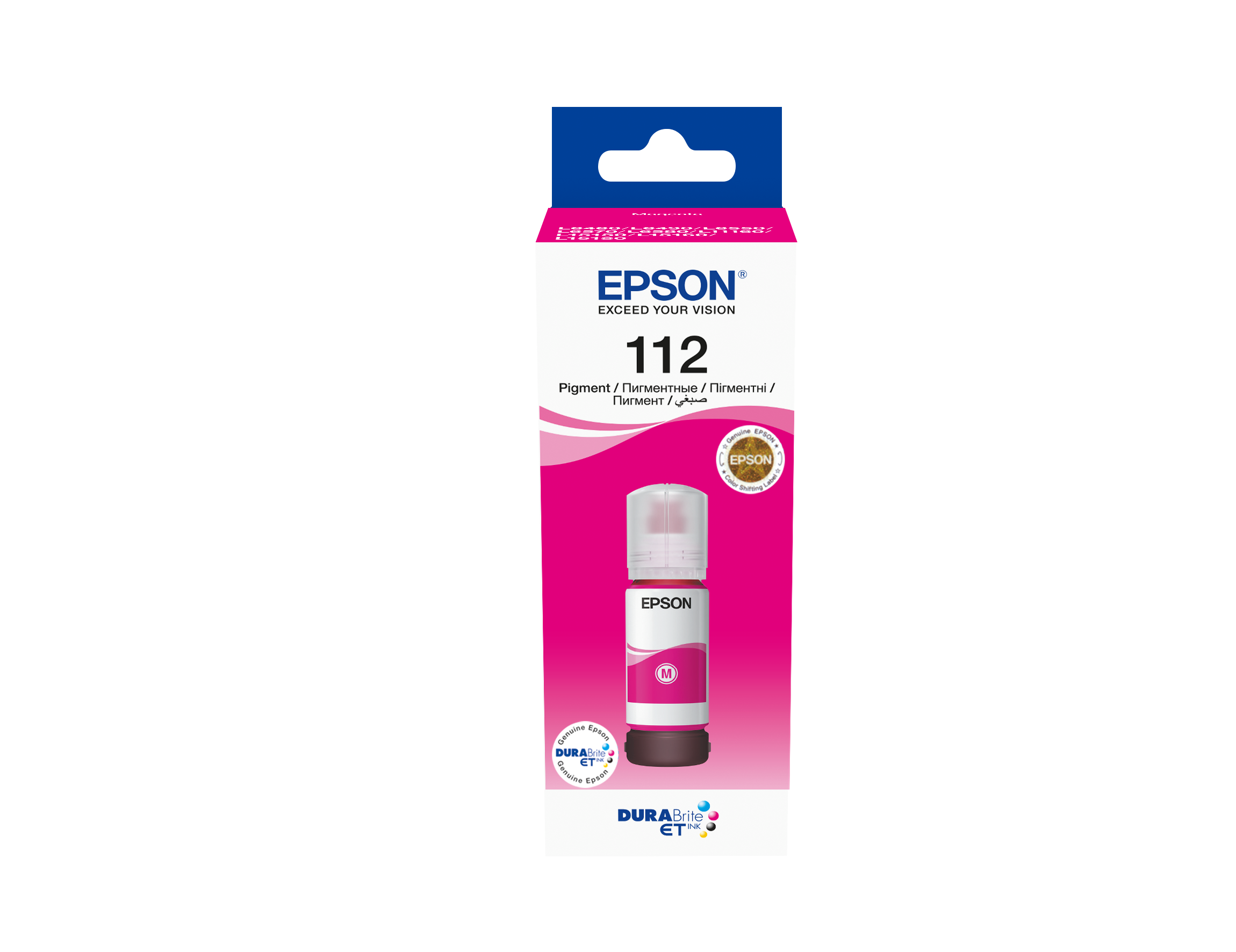 112 EcoTank Pigment Magenta ink bottle