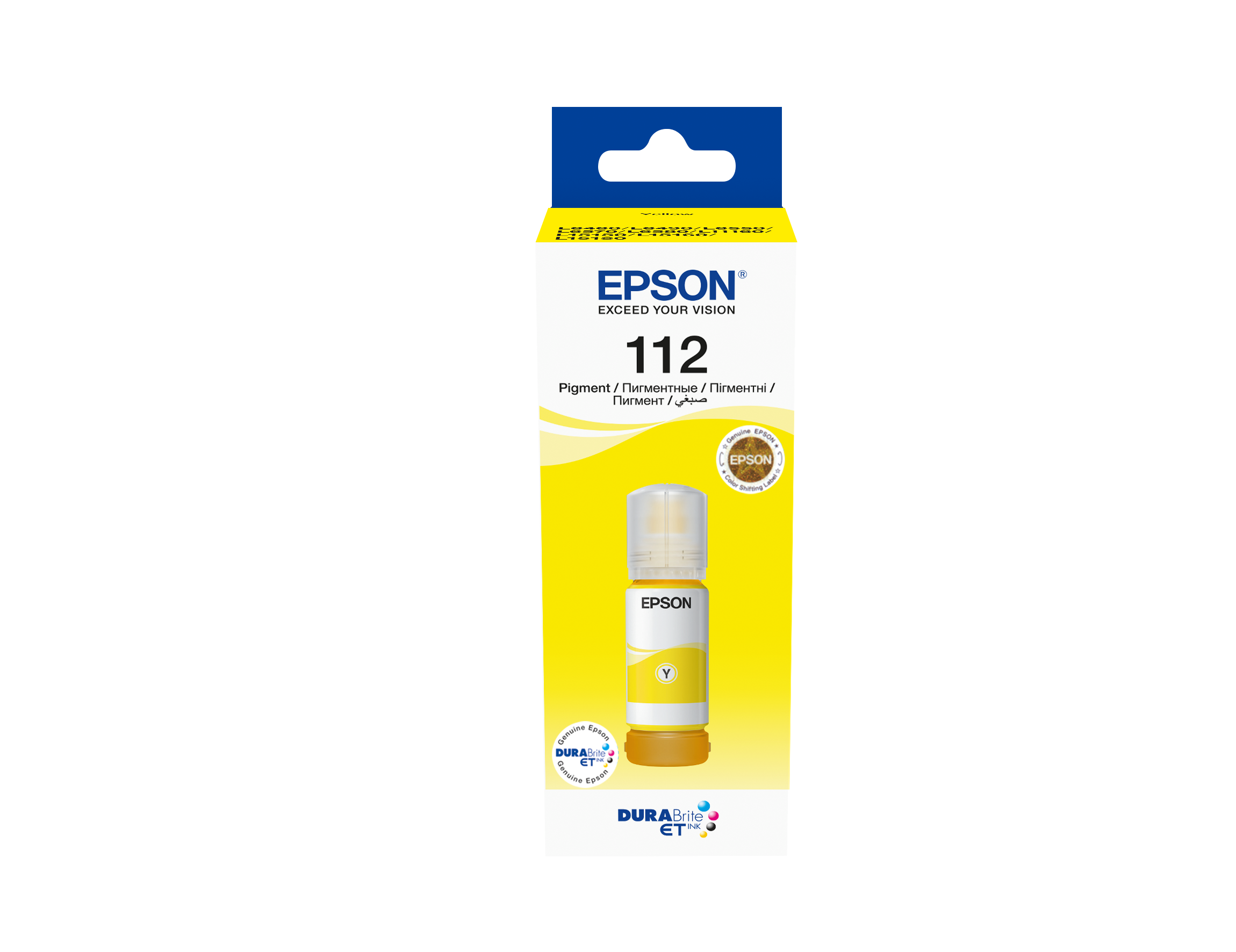 112 EcoTank Pigment Yellow ink bottle