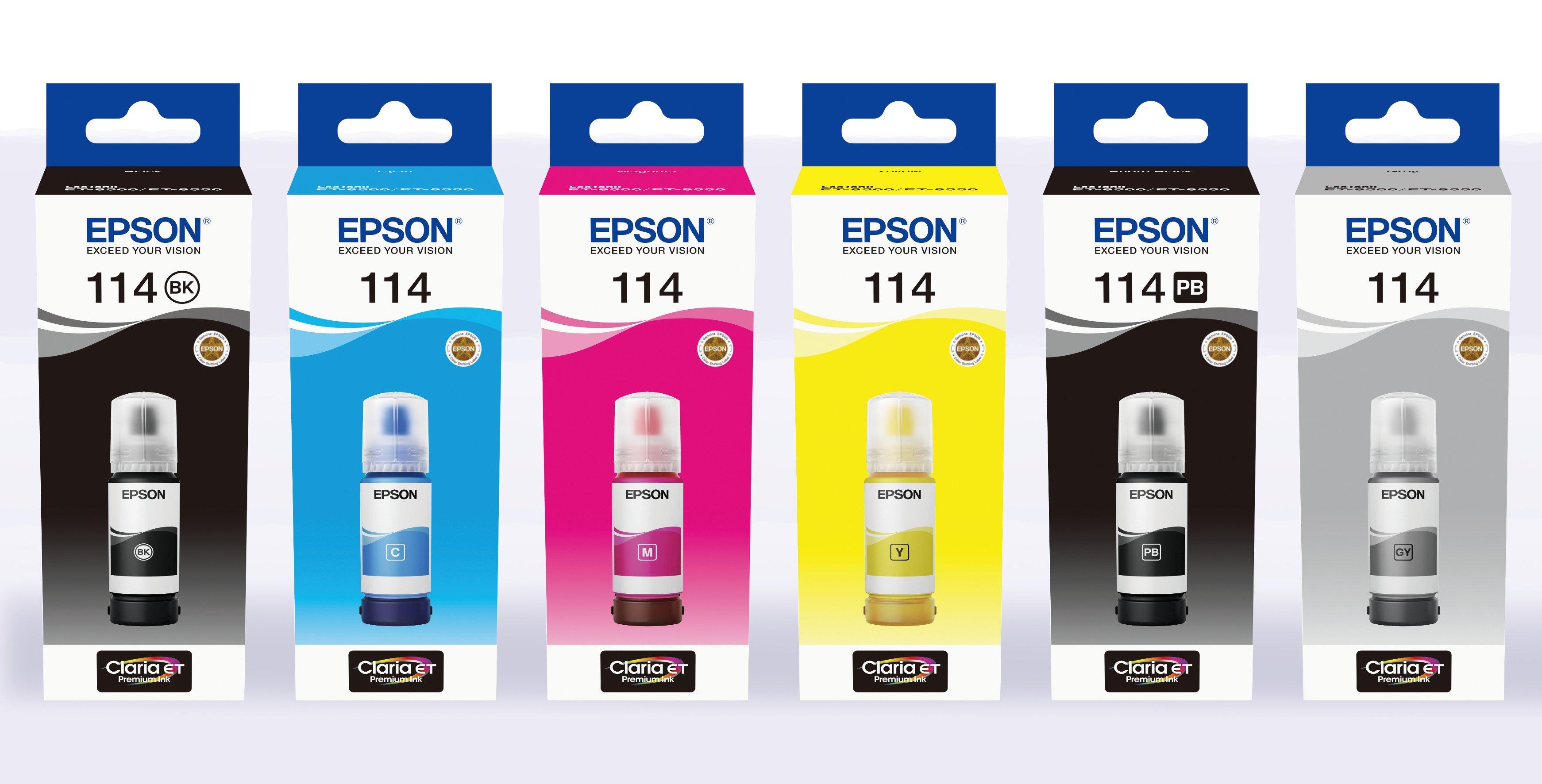 104 EcoTank Ink Series (Bouteilles d'encre 4 couleurs 104 Inks), Consommables encre, Encre & papier, Produits