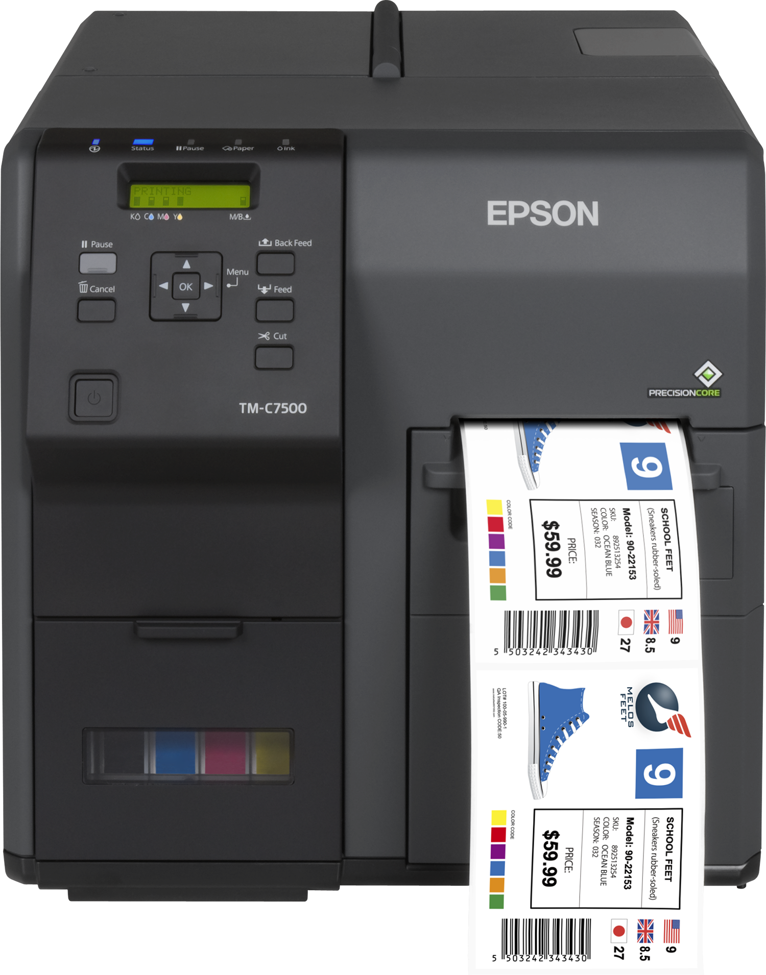 STAMPANTE PER ETICHETTE A COLORI EPSON C7500G, USB + LAN + CUTTER  C31CD84312 in vendita