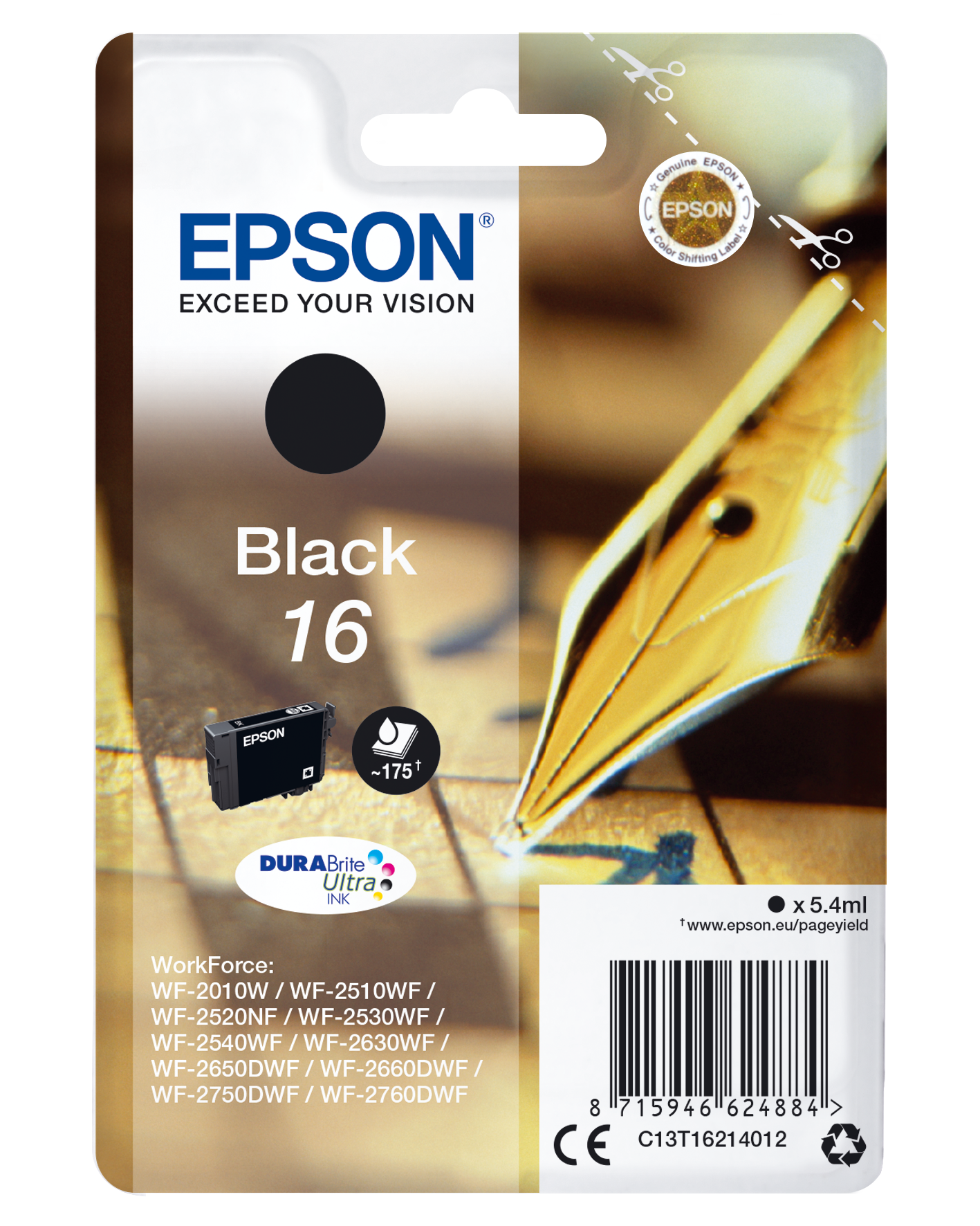 16 Füller DURABrite Ultra Single Black Tinte | Tintenpatronen | Tinte &  Papier | Produkte | Epson Österreich