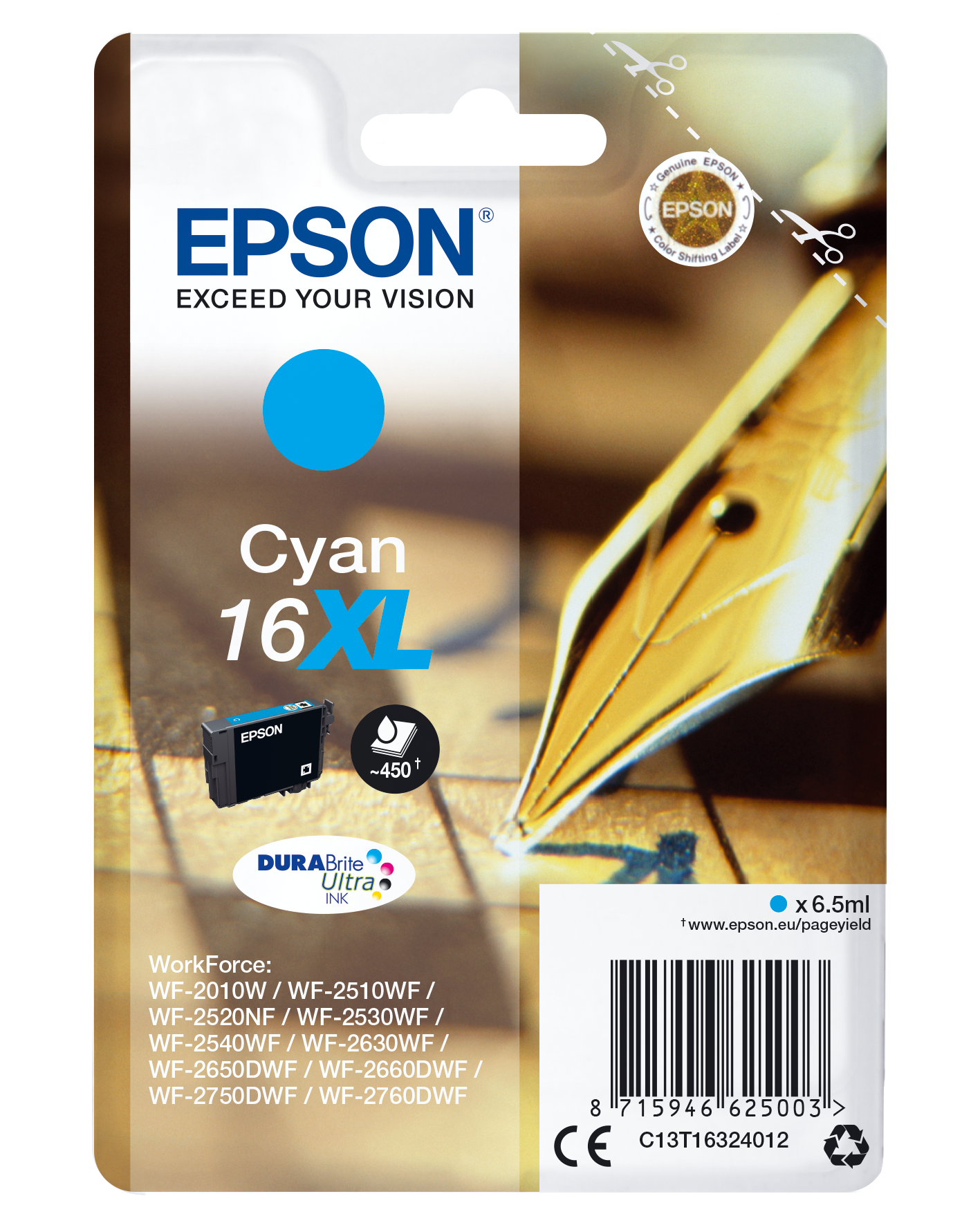 Encres d’origine Epson DURABrite Ultra Stylo Plume (16) en cartouches séparées
