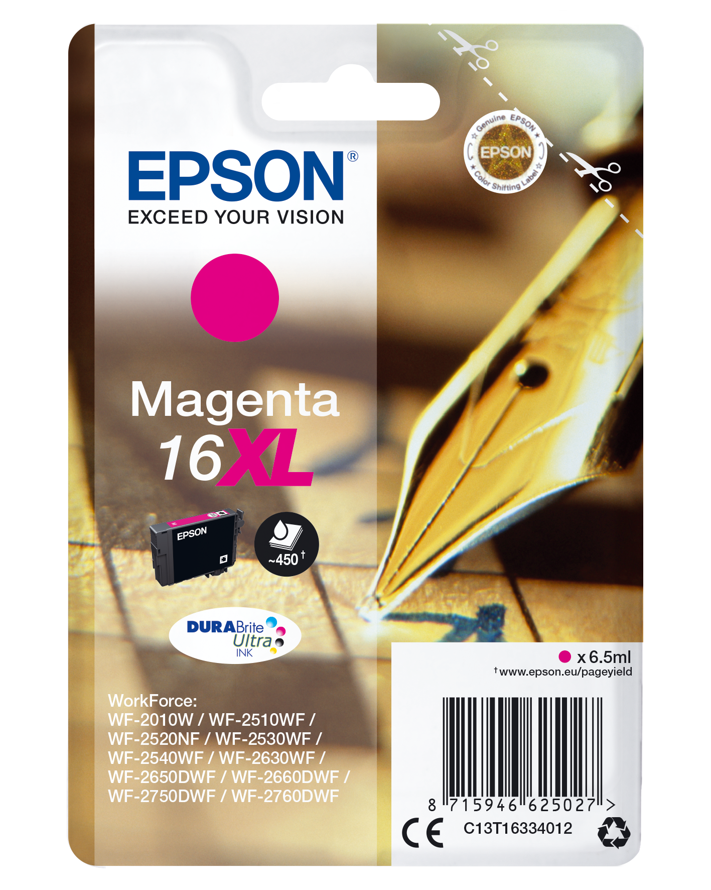 Epson DURABrite Ultra Pen & crossword (16) Individual Genuine Inks